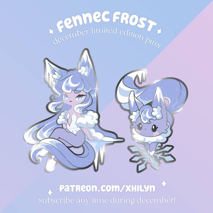 Xhilyn - Wholesale Lapel Pin/Button - Fennec Frost Pins - Dec 2024