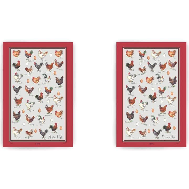 Torchon à vaisselle Poulet & Egg pour la vente par Dublin Gift Company