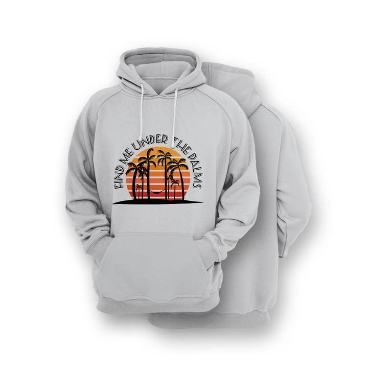 Hållbar huvtröja - Under The Palms Hoodie - Tryck fram för wholesale av One Choice Apparel