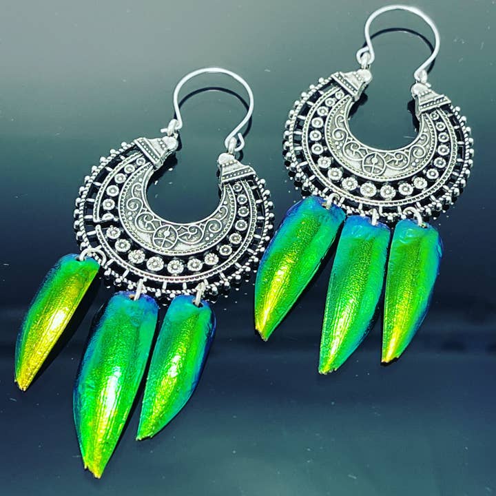 Peace Love Bling - Wholesale Dangle Earrings - Deva Jewel Wing Bali Silver Earrings