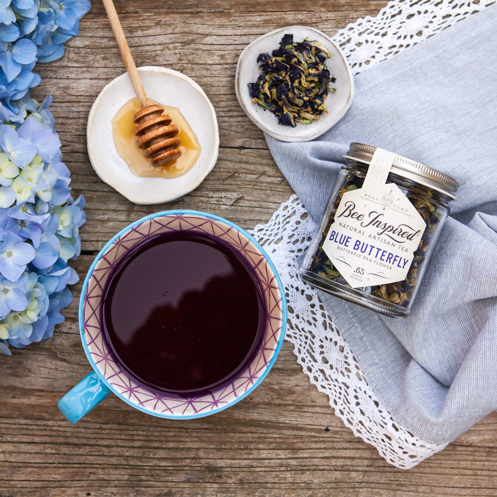 Bee Inspired - Wholesale Loose Tea - Blue Butterfly Tea | Loose-Leaf Butterfly Pea Flower Tea6