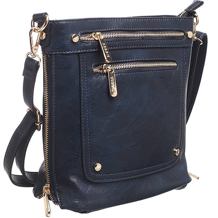 Bessie London - Venta al por mayor Bandolera - Mujer - BANDOLERA CON DOBLE BOLSILLO FRONTAL CON CREMALLERA2