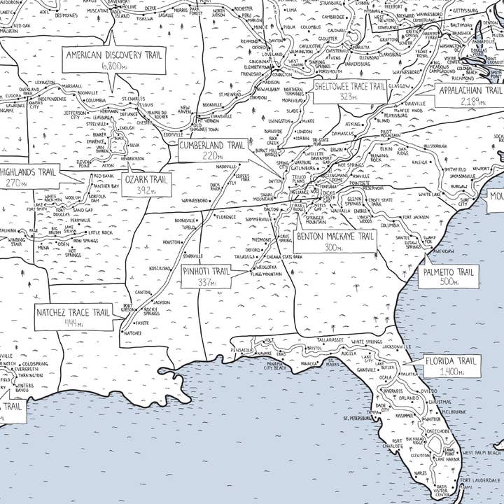 Sherpa Ant - Wholesale Map - Long-Distance Color Your Hike Trail Map1