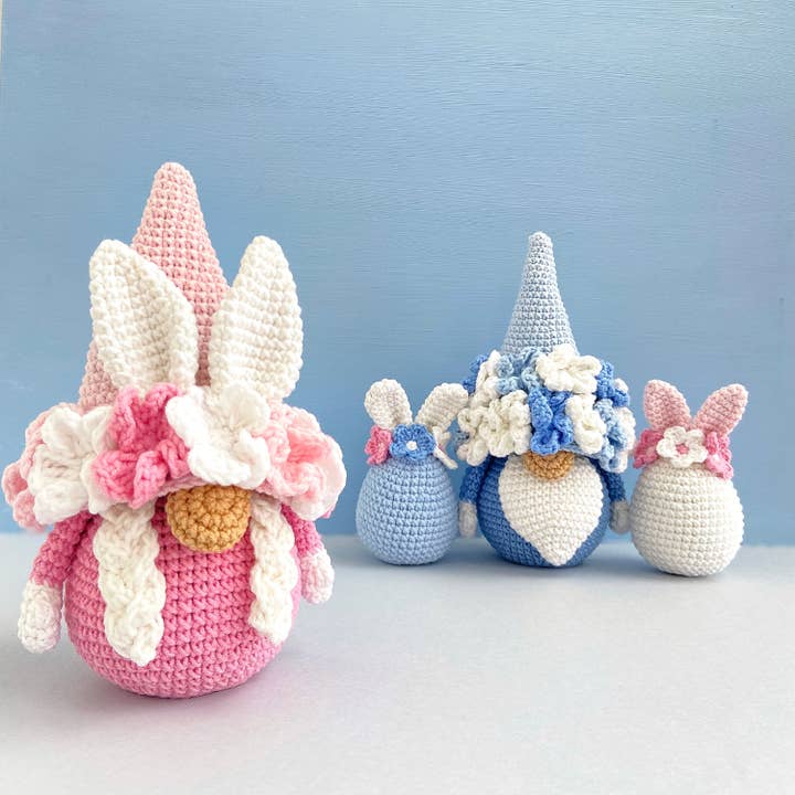 Anh2 LTD – wholesale Decorative tabletop object – Crochet Easter Bunny Gnome, Easter Egg, Easter Basket Decor