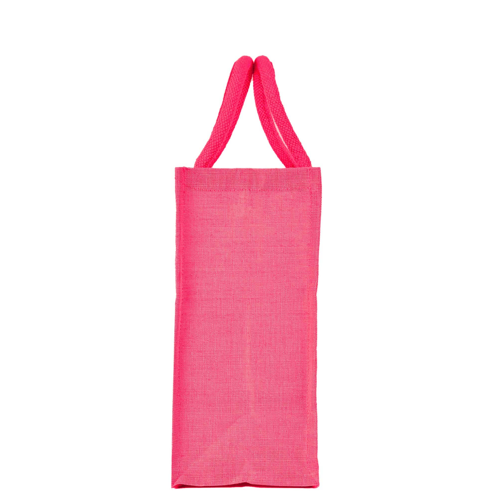 ecojutebags – Engroshandel Indkøbspose/indkøbstaske – 4 genanvendelige Juco-tasker med lomme og håndtag – 12x10x6 - Gave12