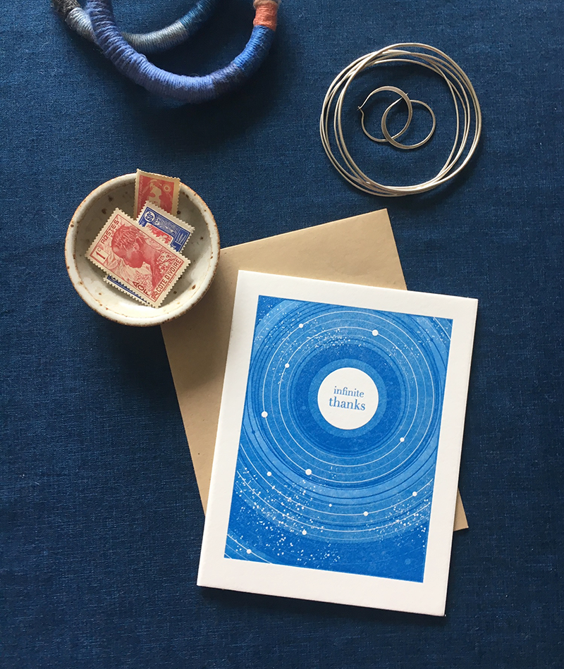 Navy Midnight Press - Wholesale Thank You Card - Infinite Thanks Card1