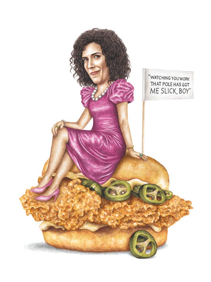 Judy Gemstone - Aquarelldruck für den Großhandel von Celebs on Sandwiches