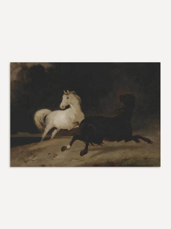 Vintage Horse Art Print – In the Thunderstorm for wholesale by Modern Antique Prints