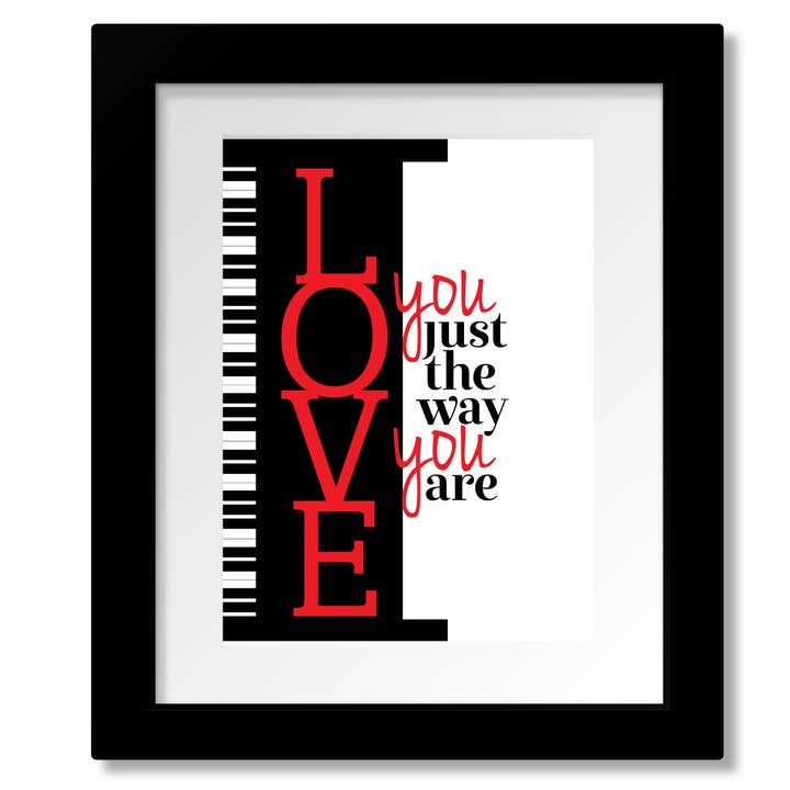 I Love You Just the Way You Are by Billy Joel - Lyrics Art for wholesale by Song Lyrics Art