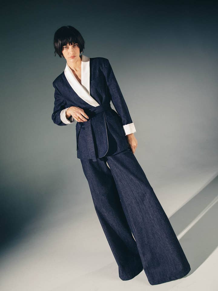 Palazzo-Jeanshose für den Großhandel von simona bonacci