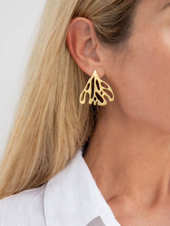 Sea Fan Earrings for wholesale by BECASA