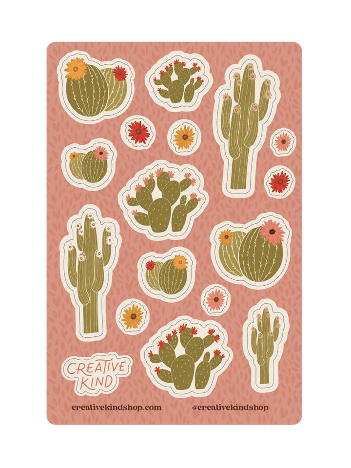 Spring Cactus vinylstickervel voor wholesale door Creative Kind