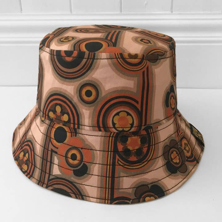 Mönstrad Hink Hatt, Vintage Blomma Hatt för wholesale av Stan and Gwyn