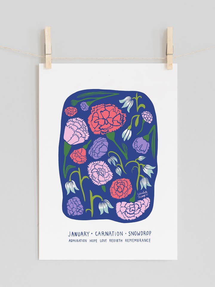 Fleurs du mois de janvier pour la vente par Wingmade