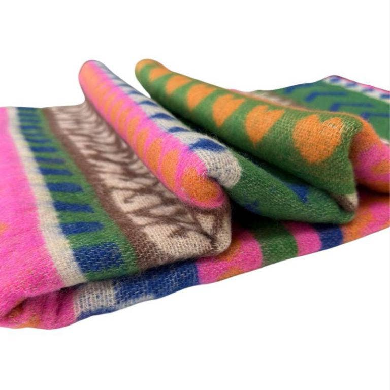 Multicolor Bufanda de Lana y Algodón con Diseño Multicolor ITFUSL-25-13 de venta al por mayor en Faire1