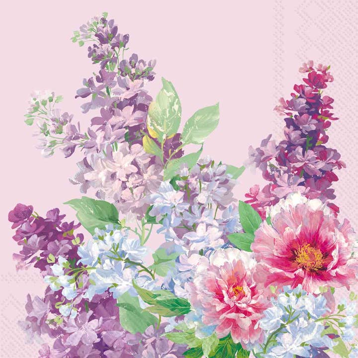 Paper Lunch Napkins 20 Ct Charlottes Garden Light Lilac for wholesale by Boston International