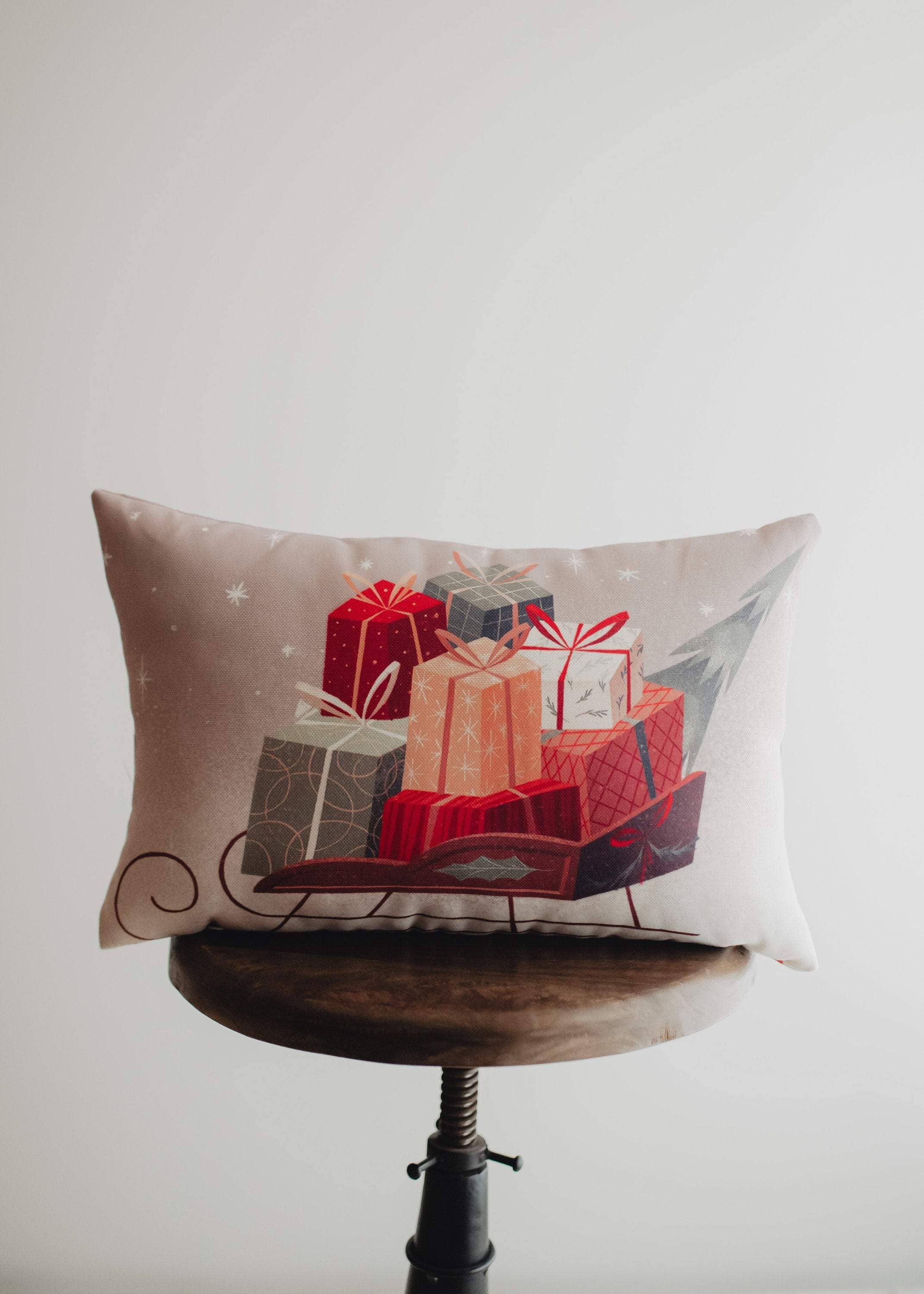 UniikPillows - Vente Housse de coussin - Housse de coussin de Noël pour traîneau cadeau | 18 x 12 | Cadeau de Noël meilleur ami | Décoration de ferme rustique | Coussins de Noël | Cadeau de maman9