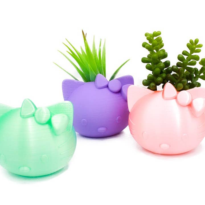 Clever Contraptions - Wholesale Plant Pot - Hello Kitty Cat Kitten Succulent Planter Vase