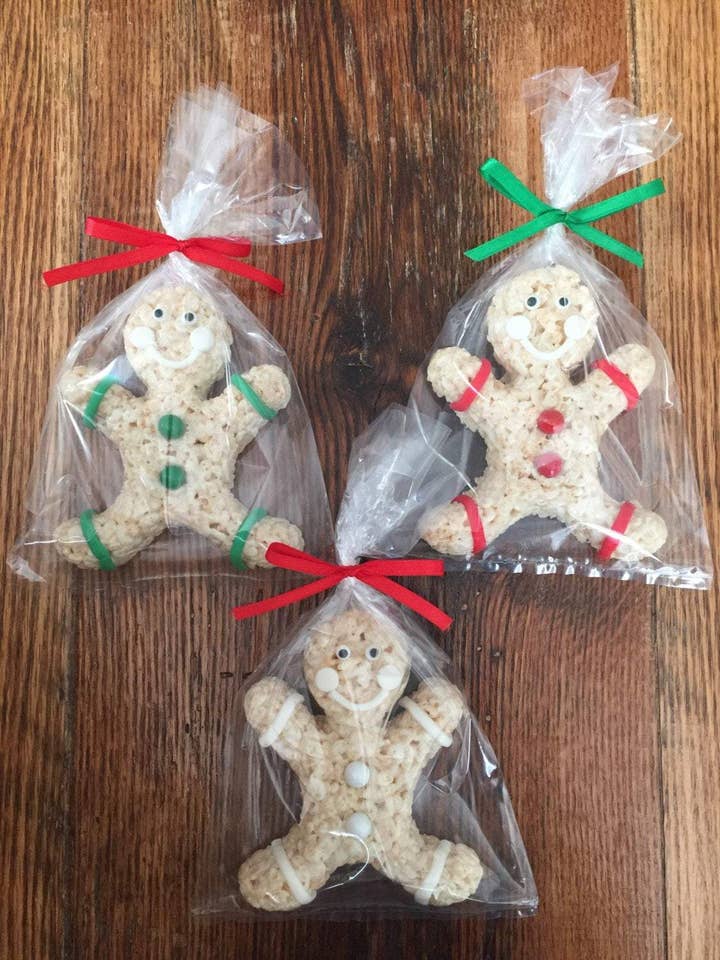 Gingerbread Man Rice Crispie Treats - Case of 12 for wholesale by Creative Crispies Co.