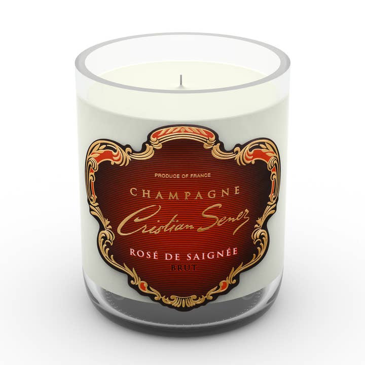 Bougie parfumée de luxe Cristian Senez Brut Rosé pour la vente par Luxury Sparkle