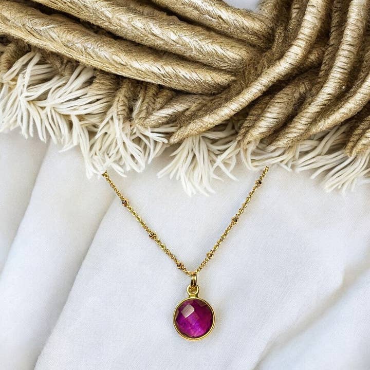 TOURMALYN - Wholesale Pendant/Charm Necklace - Gold plated amethyst pendant3