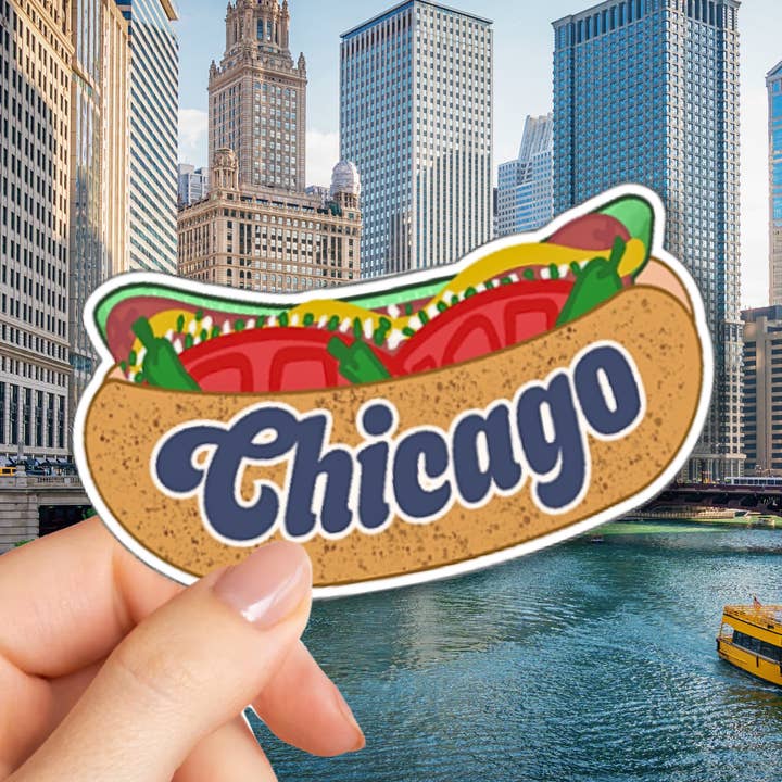 Chicago Hot Dog | Sticker for wholesale by Pretty Pages