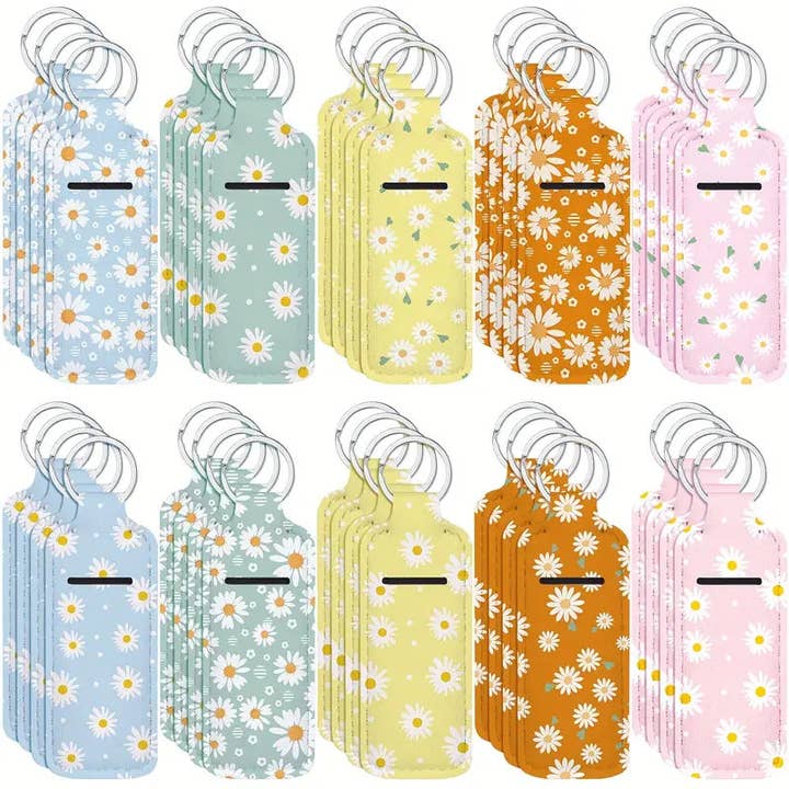 CY Design Studio - Wholesale Keychain – Women's - Floral Chapstick Keyring – 4” – Assorted Designs3