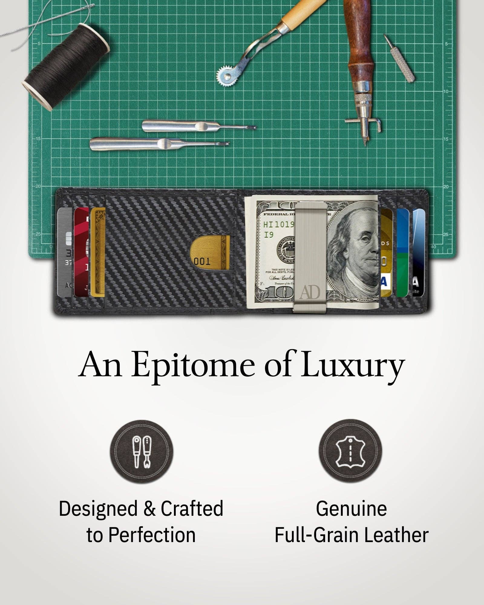 Access Denied Accessories - Wholesale Wallet - Men’s - Real Leather Wallets For Men Money Clip Bifold Wallet RFID2