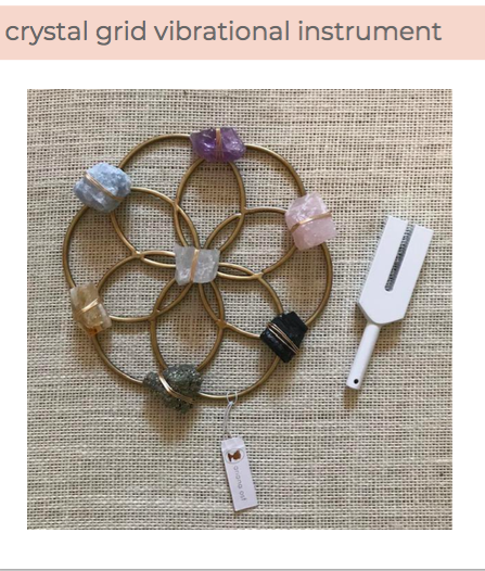 Ariana Ost - Wholesale Meditation Supplies - Sound Healing Set – Multi Crystal Grid & Tuning Fork5