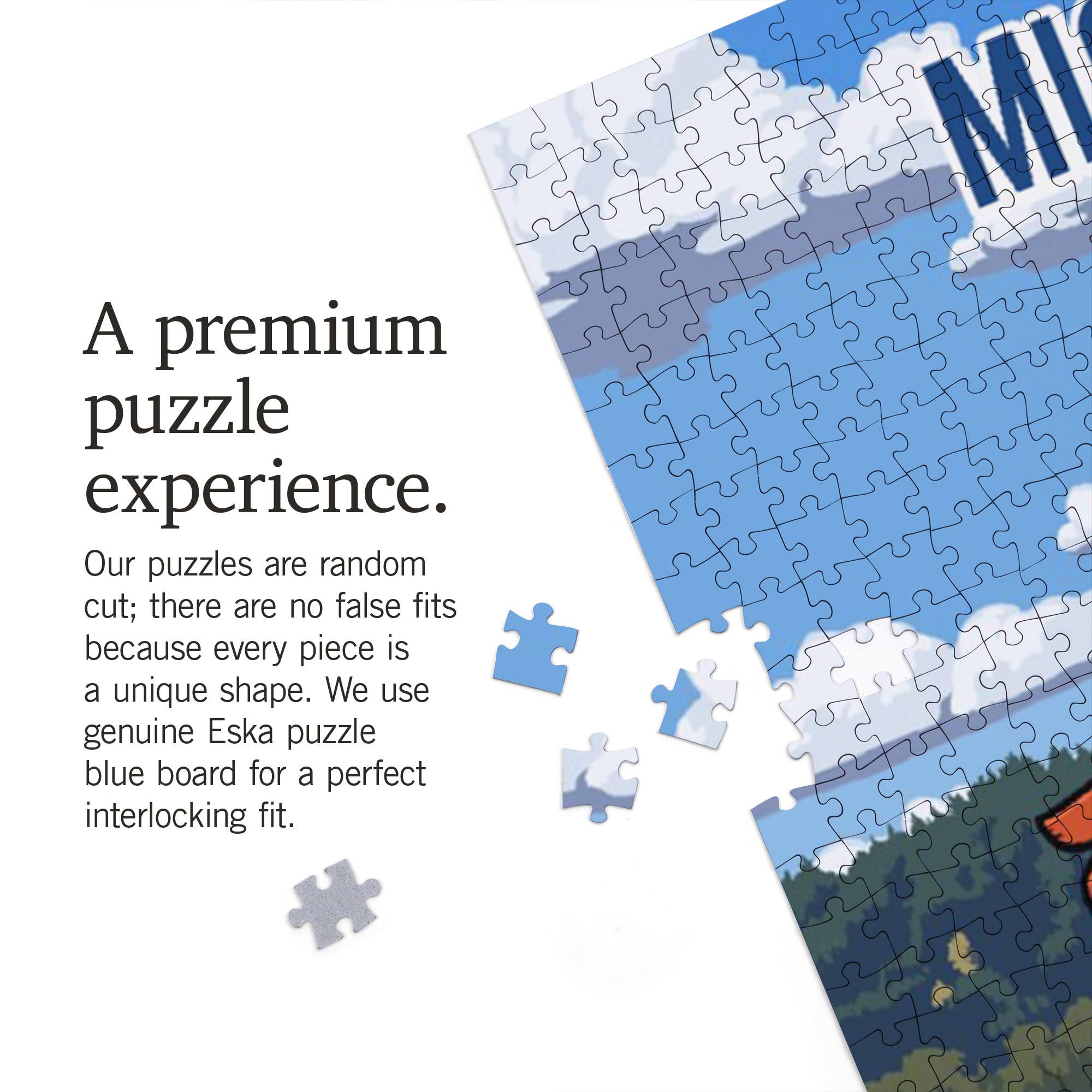 Lantern Press - Wholesale Puzzle - Adult - 1000 PIECE PUZZLE Michigan, Signpost, Vineyard3