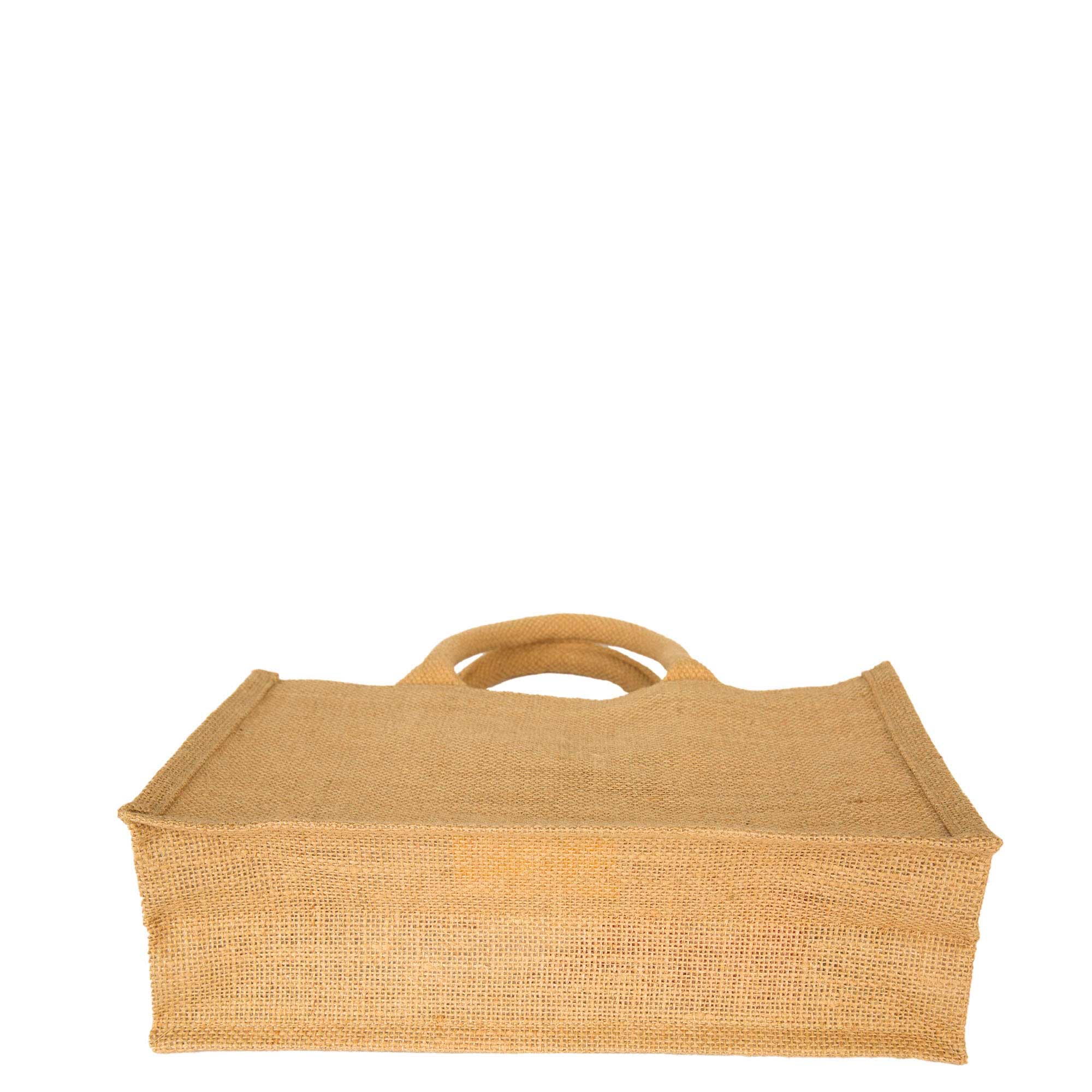 ecojutebags – Großhandel Lebensmittel-/Einkaufstasche – 12er-Pack Jute-Einkaufstaschen 20 cm H x 30 cm L x 10 cm B Wiederverwendbare Taschen6