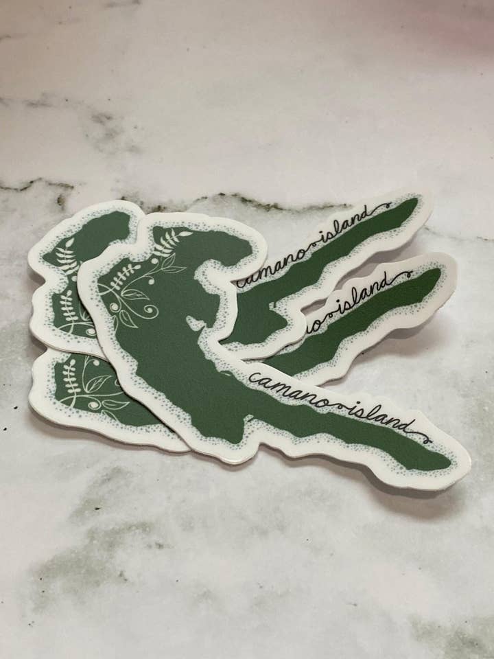 Camano Island Washington Sticker, Water Bottle Sticker for wholesale by Beth Ann Erickson Designs