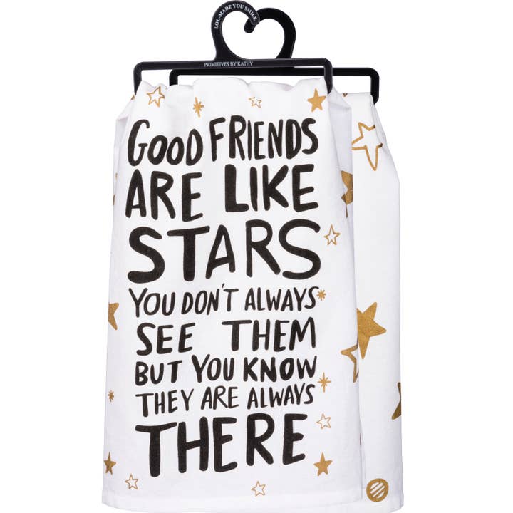 Friends Are Like Stars Kitchen Towel for wholesale by Primitives by Kathy