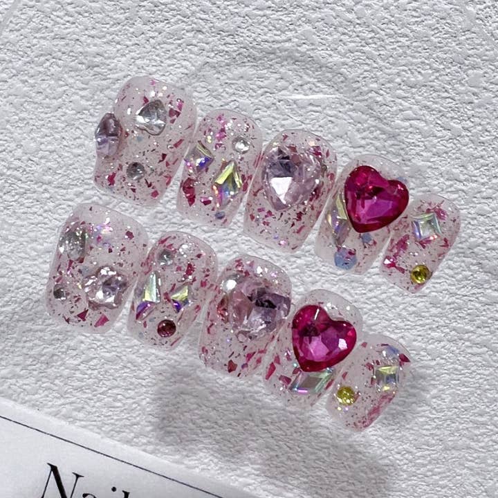 hand made Press on Nails 19313 for wholesale by foamboxnail