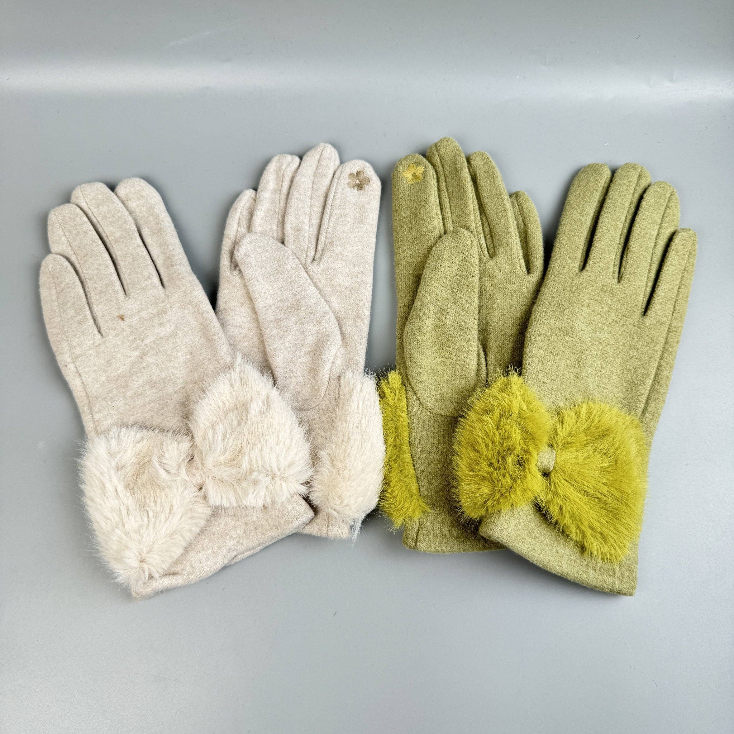 Ole - Venta al por mayor Guantes - Mujer - Guantes de Pantalla Táctil con Lazo de Piel Sintética GL005917