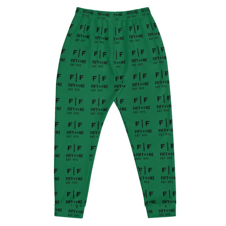 Corredores masculinos com monograma verde Fifteenz por atacado de Fifteenz Clothing
