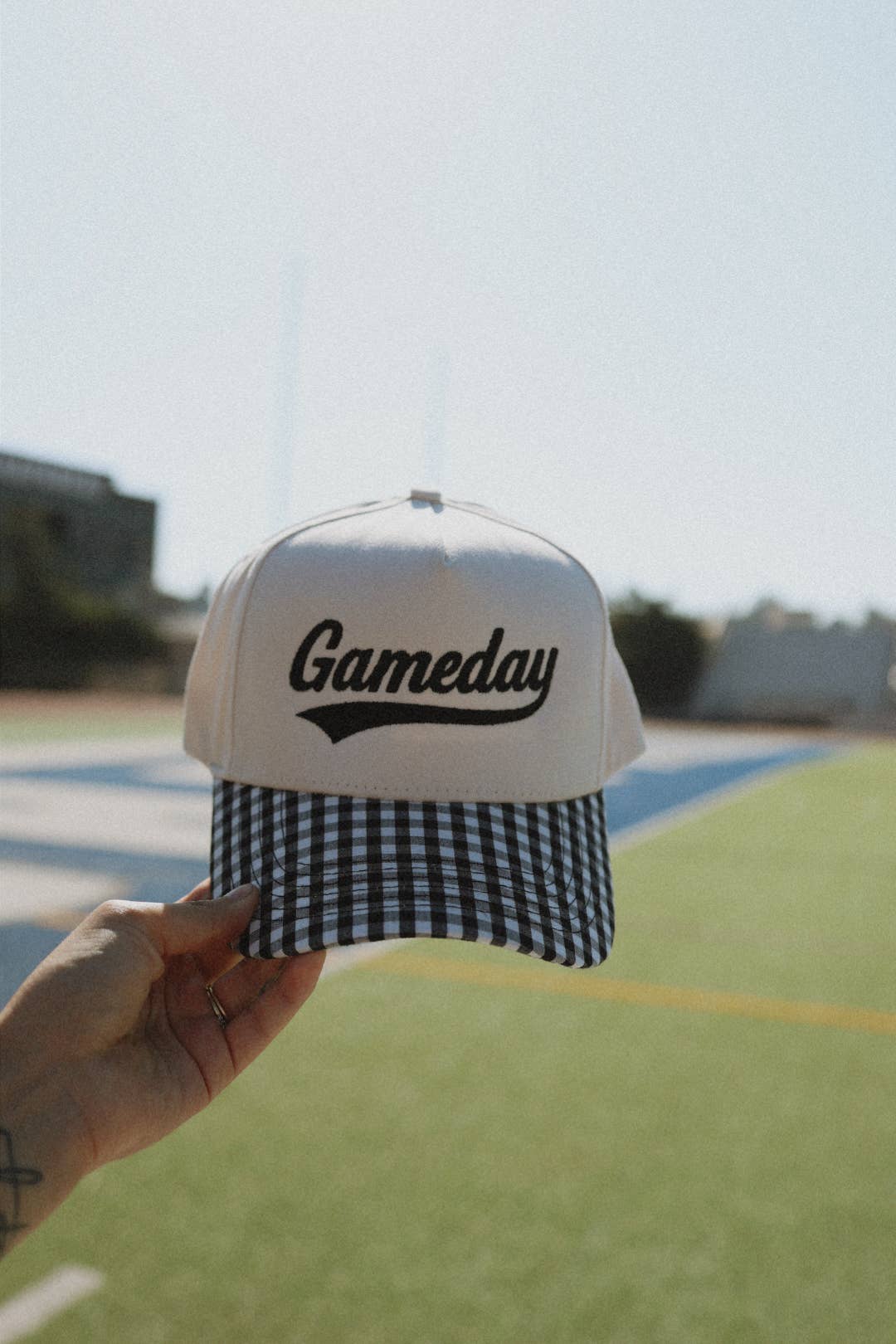 Electric label - Wholesale Trucker Hat - Women's - Gameday Gingham print hat 8