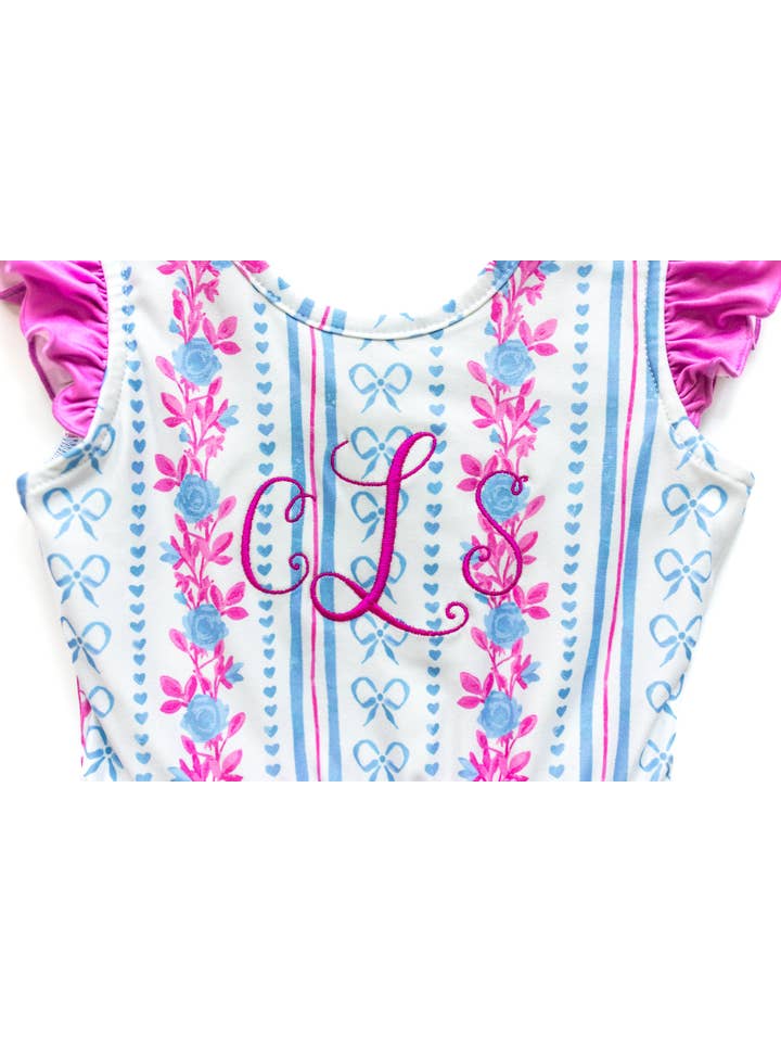 Cheeky Plum - Venta al por mayor Leotardos - Niños - Farrah Leotard - Rosé Ribbon Luxe17