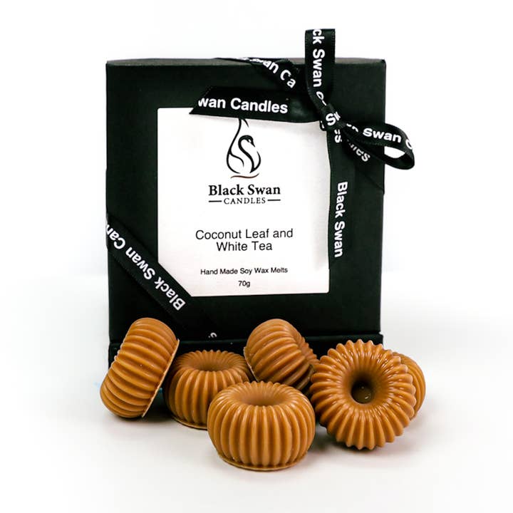 Black Swan Candles - Coconut Leaf & White Tea Wax Melts for wholesale by Black Swan Candles