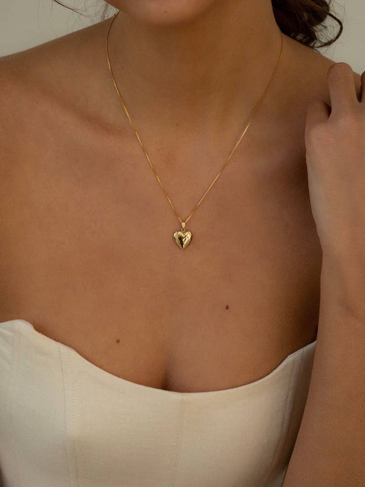Mini Valentina Heart Locket for wholesale by Katy Faye