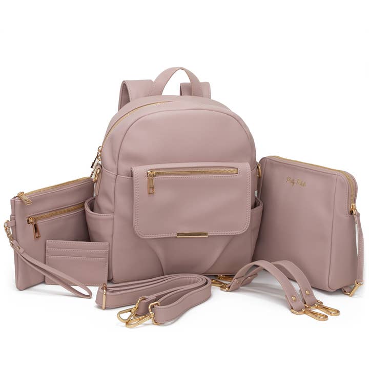Small Diaper Bag Backpack (Bundle) - Dusky Pink for wholesale by Pretty Pokets