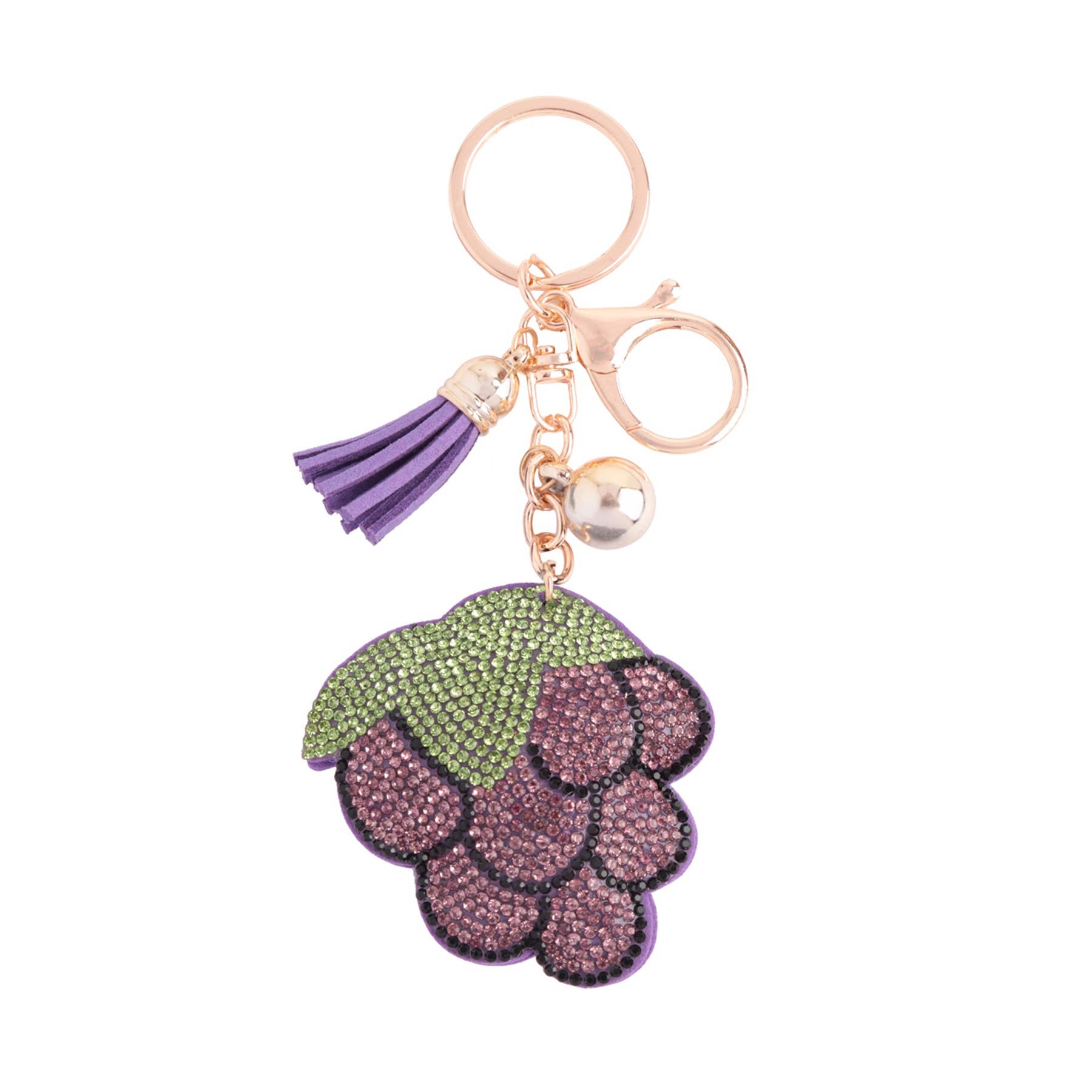 MYS Wholesale Inc - Wholesale Keychain - Women's - Fruity Designed Rhinestone Tassel Keychain4