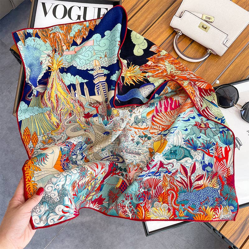 Marayn - Wholesale Scarf - Women's - Luxury Silk  Wool Scarf Chic Style 202539