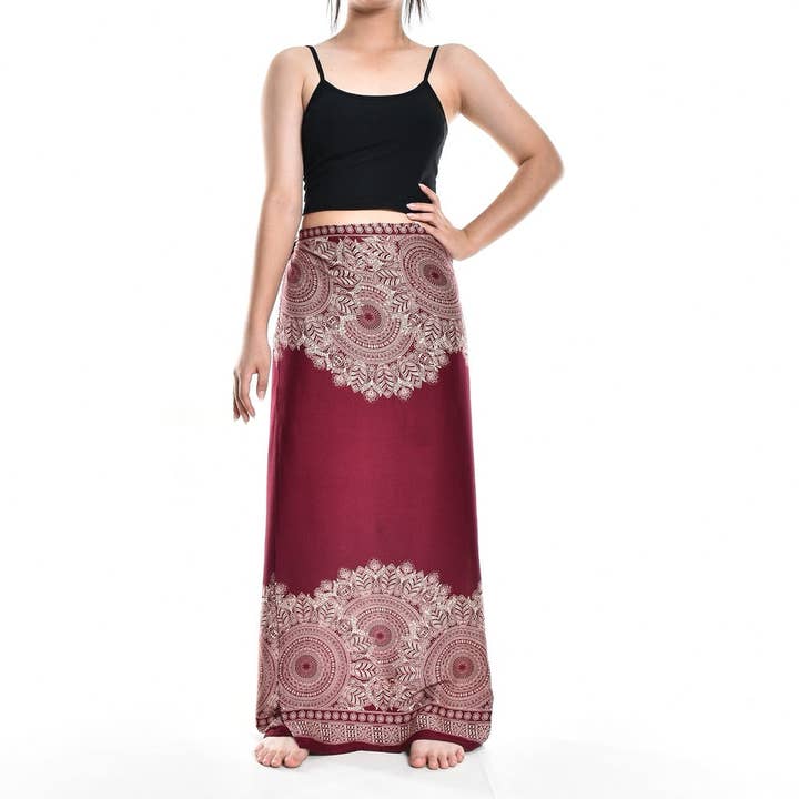 Bohotusk – wholesale Strandkläder – Dam – Bohotusk Röd Sol Storm Sarong Super Mjuk 150cm x 110cm