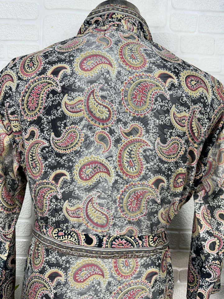 The Eastern Loom - Wholesale Robe - Men's - Men Silk Blend Kimono Robe, Dressing Gown for Man Bathrobe3