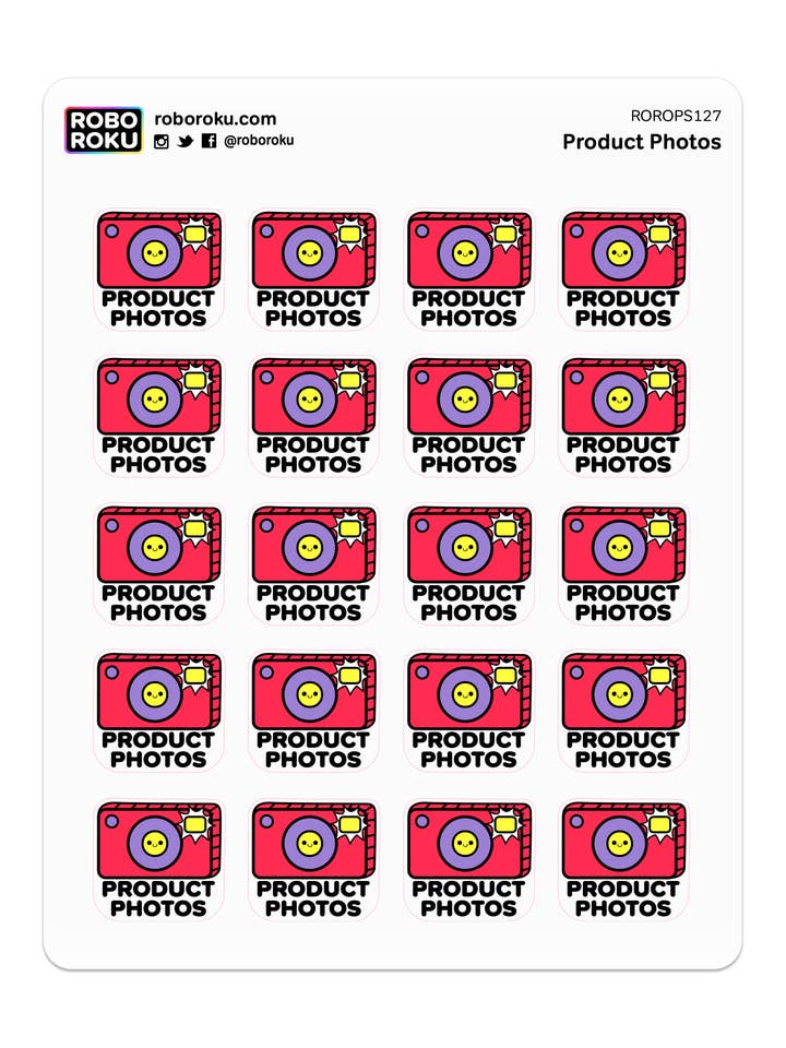 Photos de produits destinées aux vendeurs - Autocollants de planification pour la vente par Robo Roku