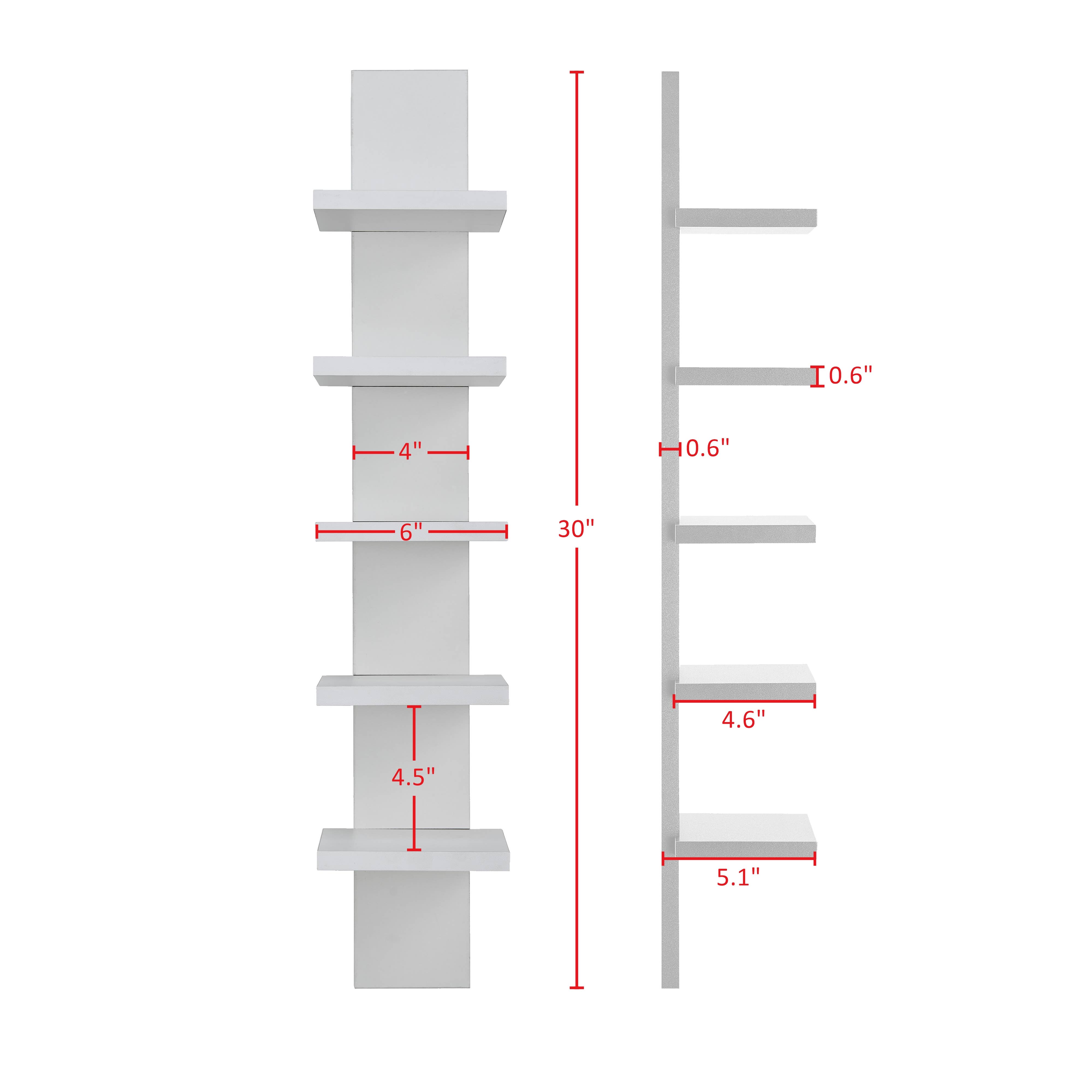 Danya B - Wholesale Wall Mounted Shelf - Utility Column 5.5" x 6" x 30" Spine Wall Shelves21