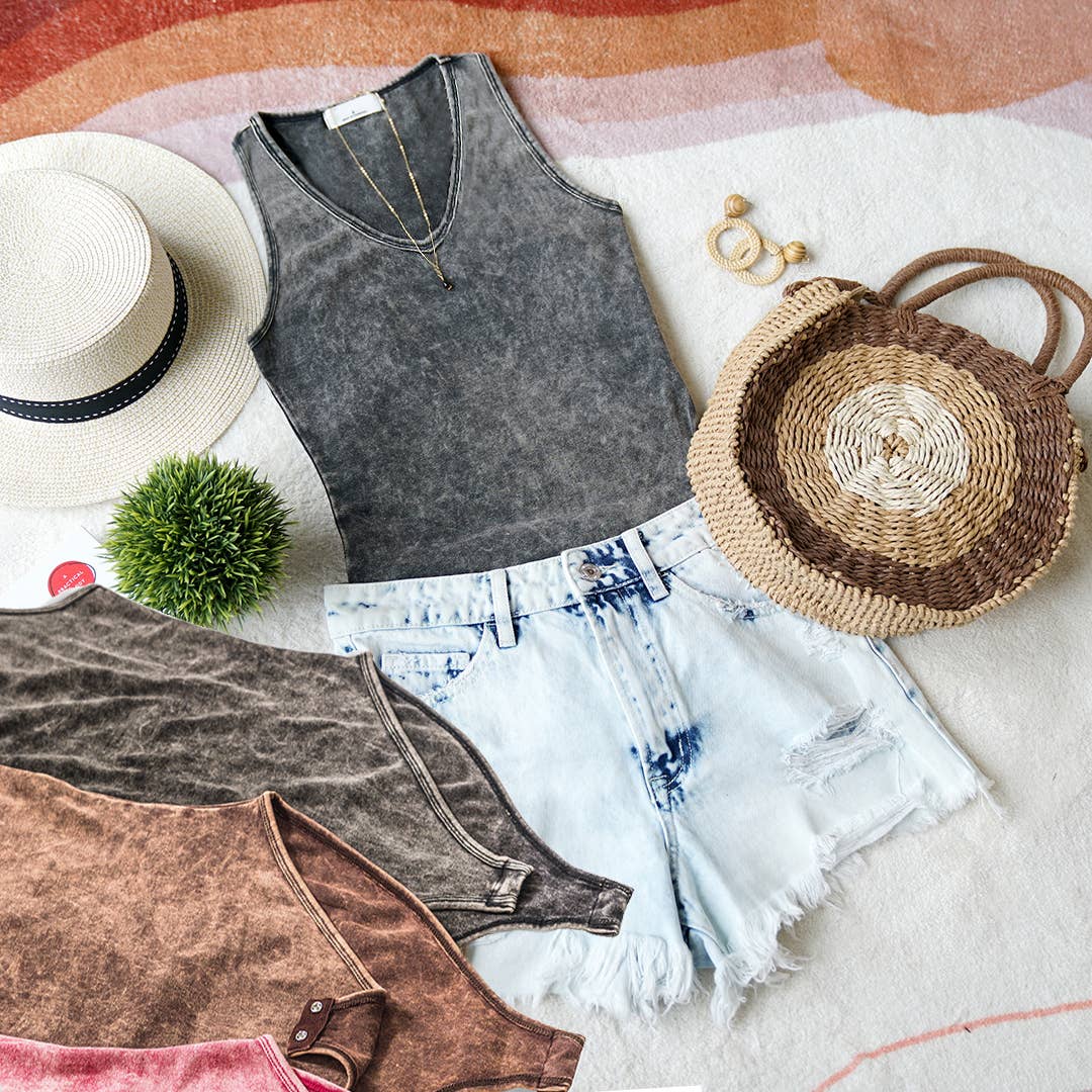 42POPS – Bodysuit - Mulher por atacado – Body de algodão lavado com fechamento em botões de pressão58