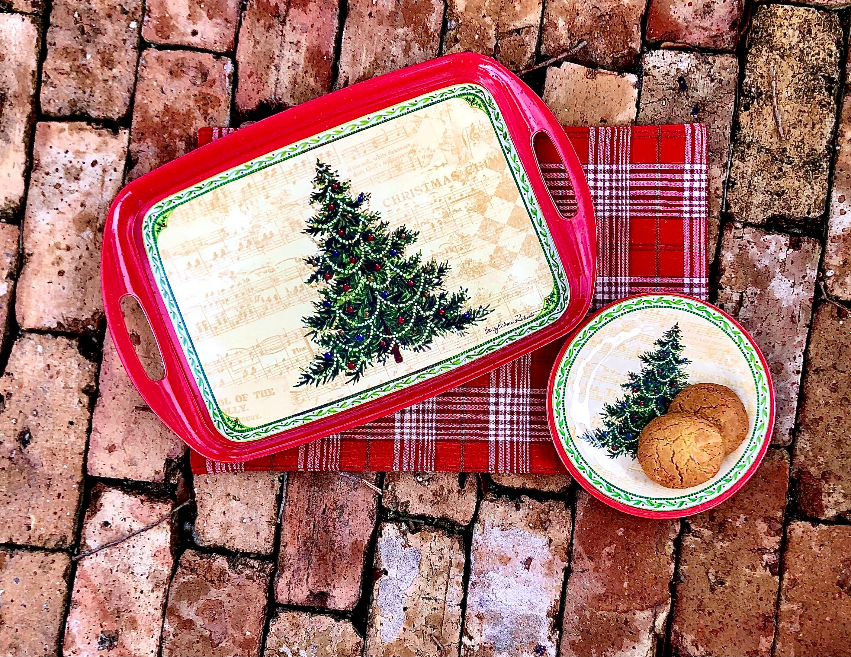 Bamboo Table - Wholesale Serving Tray - Merry Christmas Tree Bamboo Serving Tray/ Hostess Gift4