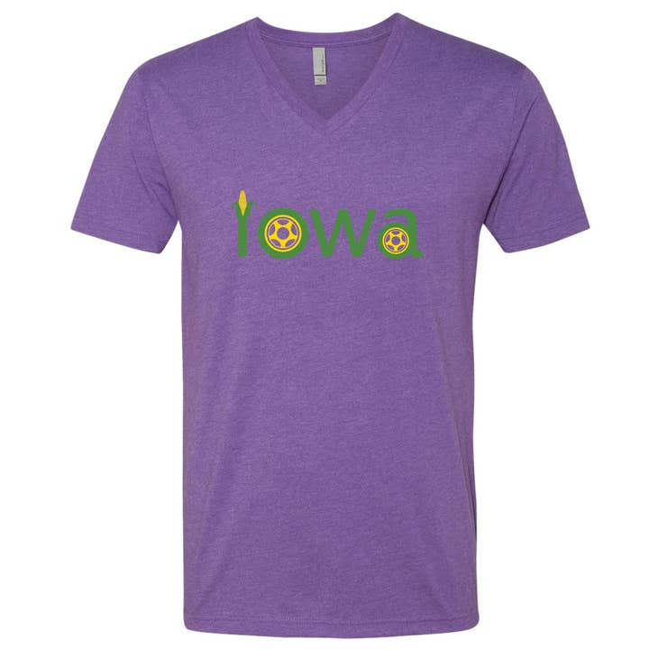 Iowa Tractor V-Neck T-Shirt for wholesale by Iowa Awesome